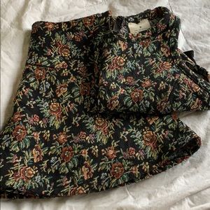 Matching crop top and shift set